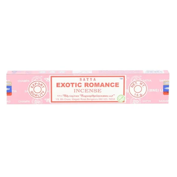 12 Packs of Satya Exotic Romance Incense Sticks
