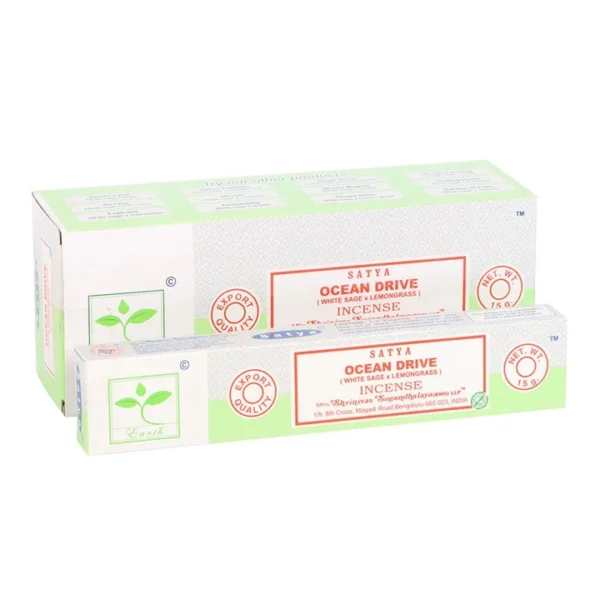 6 Packs of Ocean Drive Earth Incense by Satya